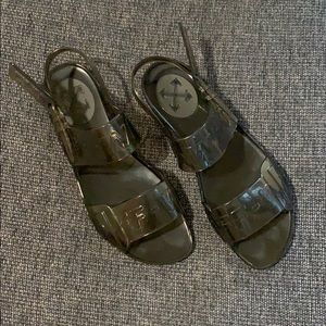Off-White Zip Tie Jelly Sandals